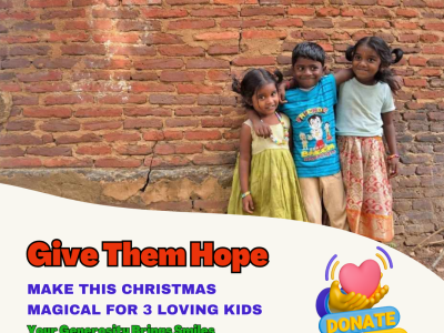 "Left Alone to Raise 3 Kids – Help Me Bring Them Joy This Christmas"